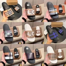 Burberry Cressita flip flops men's casual breathable fashion flat heel non-slip sandals-2337